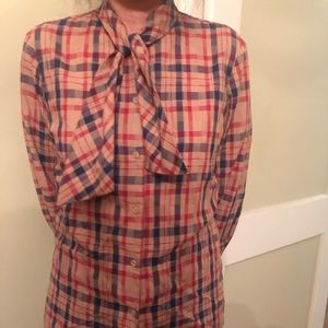Vintage secretary blouse with tie